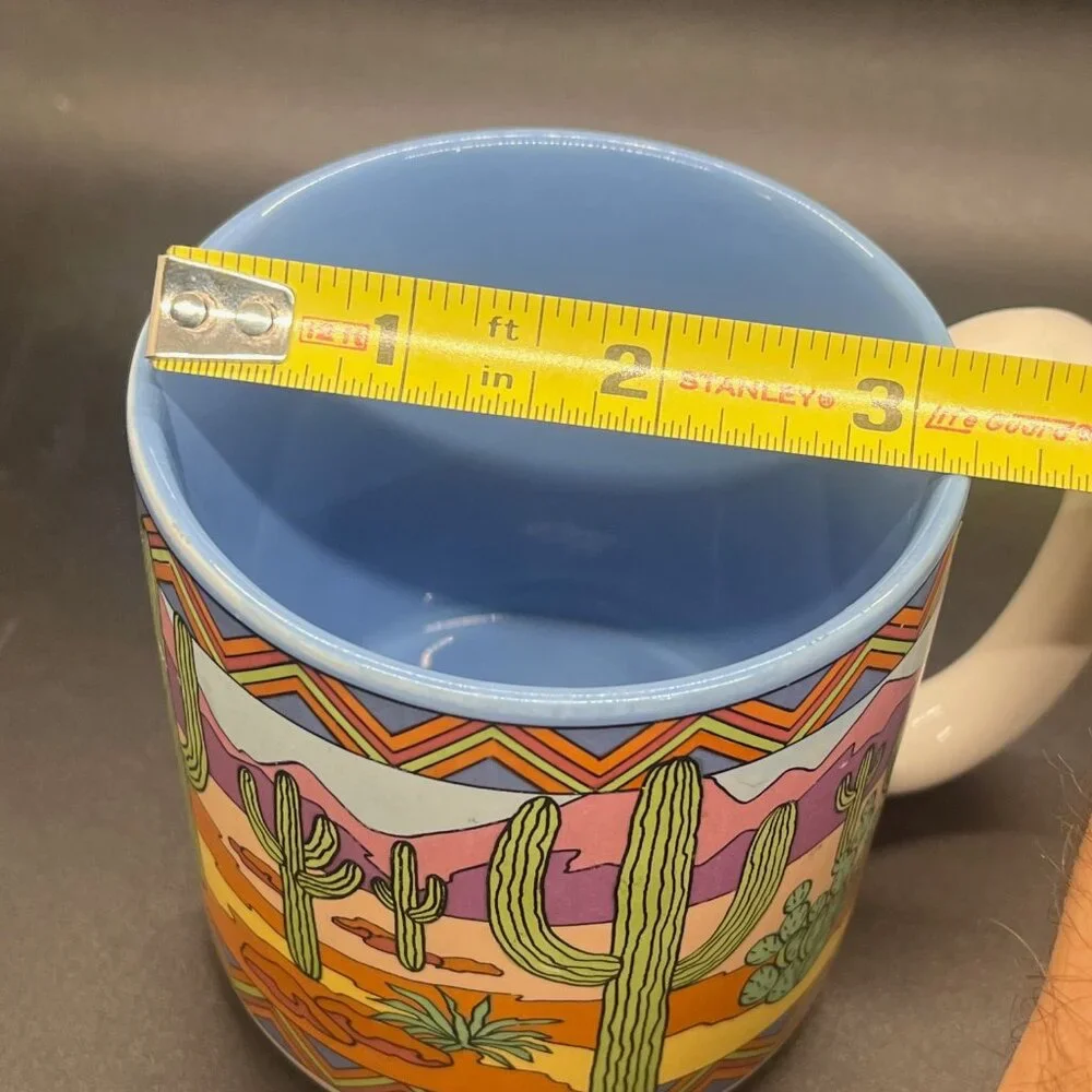 Potpourri Press Desert Cacti Saguaro Cactus Colorful '93 Arizona Coffee Mug 12oz